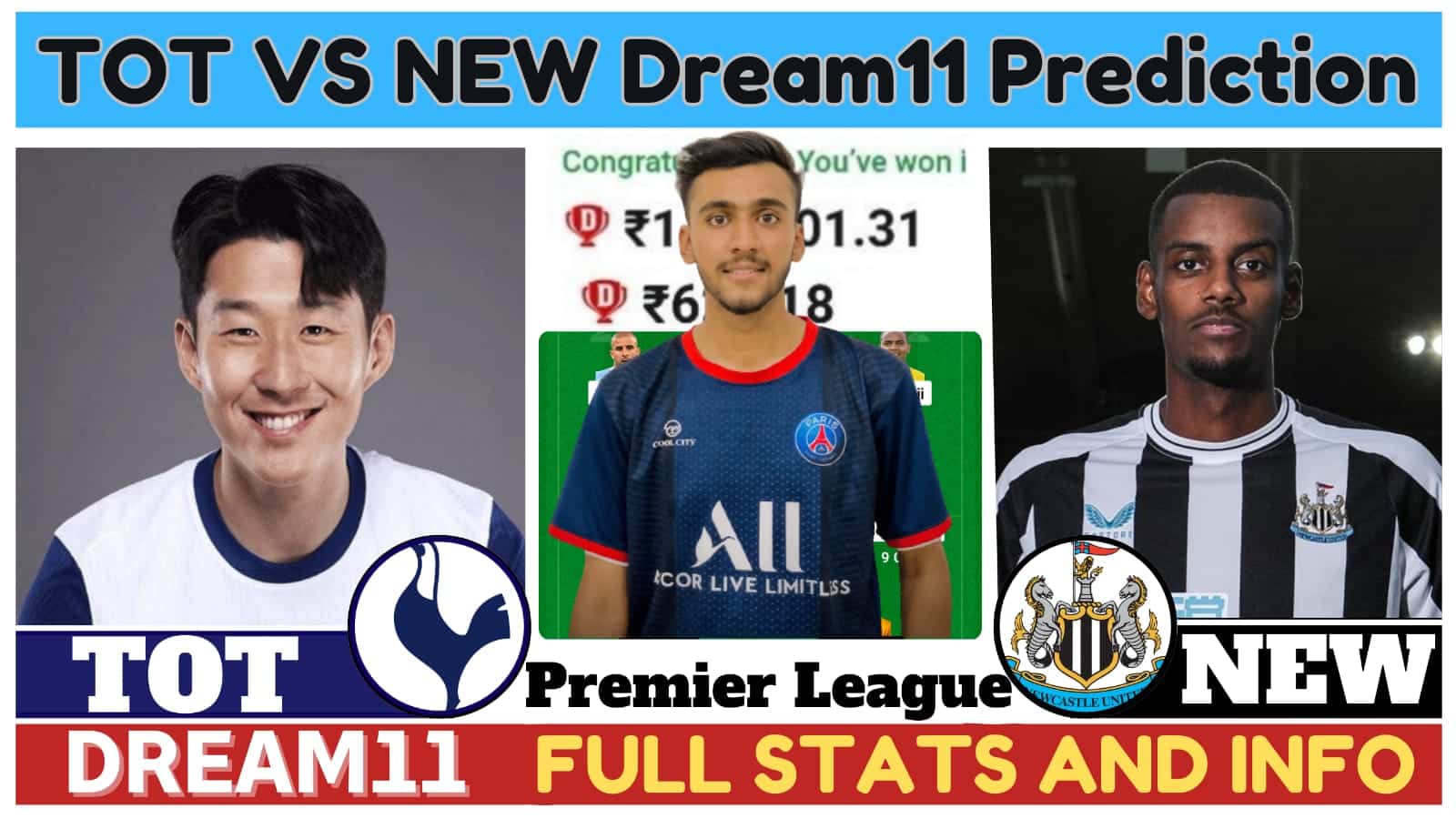 TOT VS NEW Dream11 Prediction | Tottenham vs Newcastle United Dream11 |