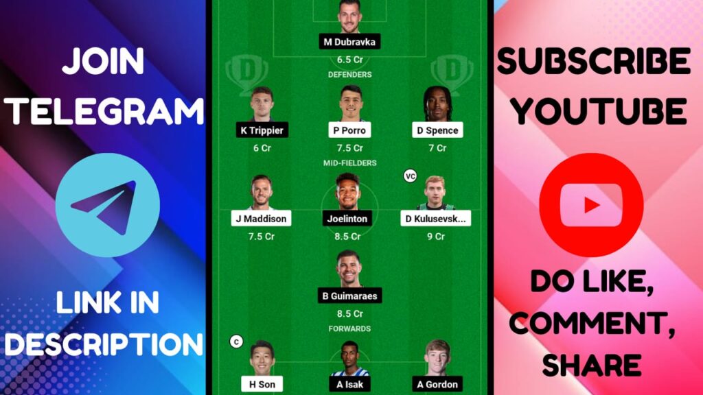 TOT VS NEW Dream11 Prediction | Tottenham vs Newcastle United Dream11 |