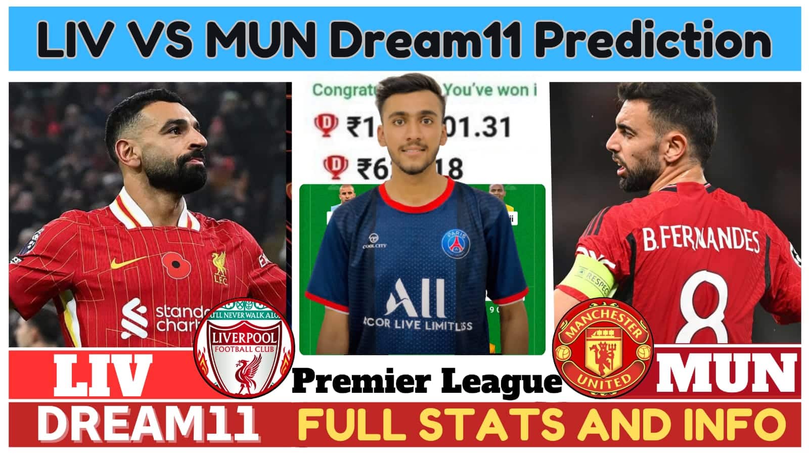 LIV VS MUN Dream11 Prediction | Liverpool vs Manchester United Dream11 |