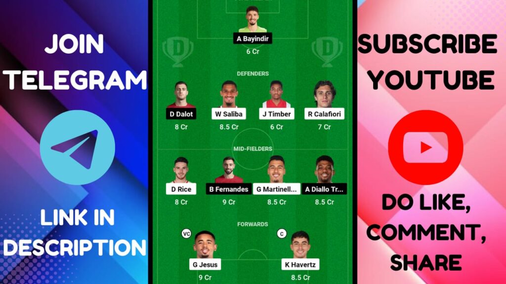 ARS VS MUN Dream11 Prediction | ARS VS MUN FA Cup Dream11 Team |