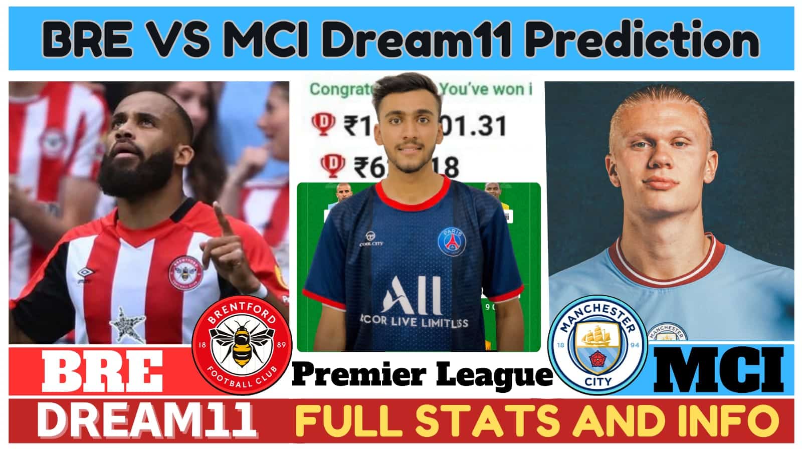 BRE VS MCI Dream11 Prediction | BRE VS MCI Dream11 Team|