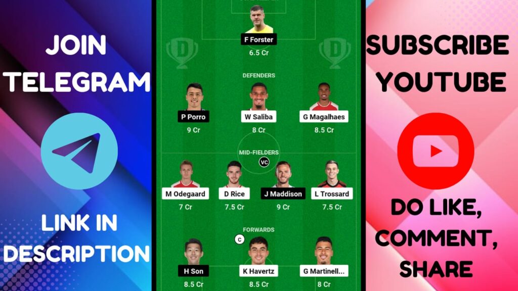 ARS VS TOT Dream11 Prediction| ARS VS TOT Dream11 Team|