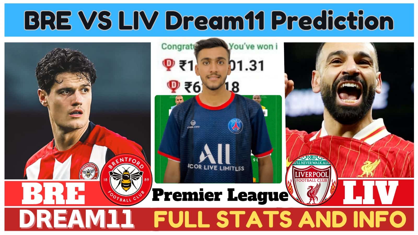 BRE VS LIV Dream11 Prediction| Brentford vs Liverpool Dream11 Team |