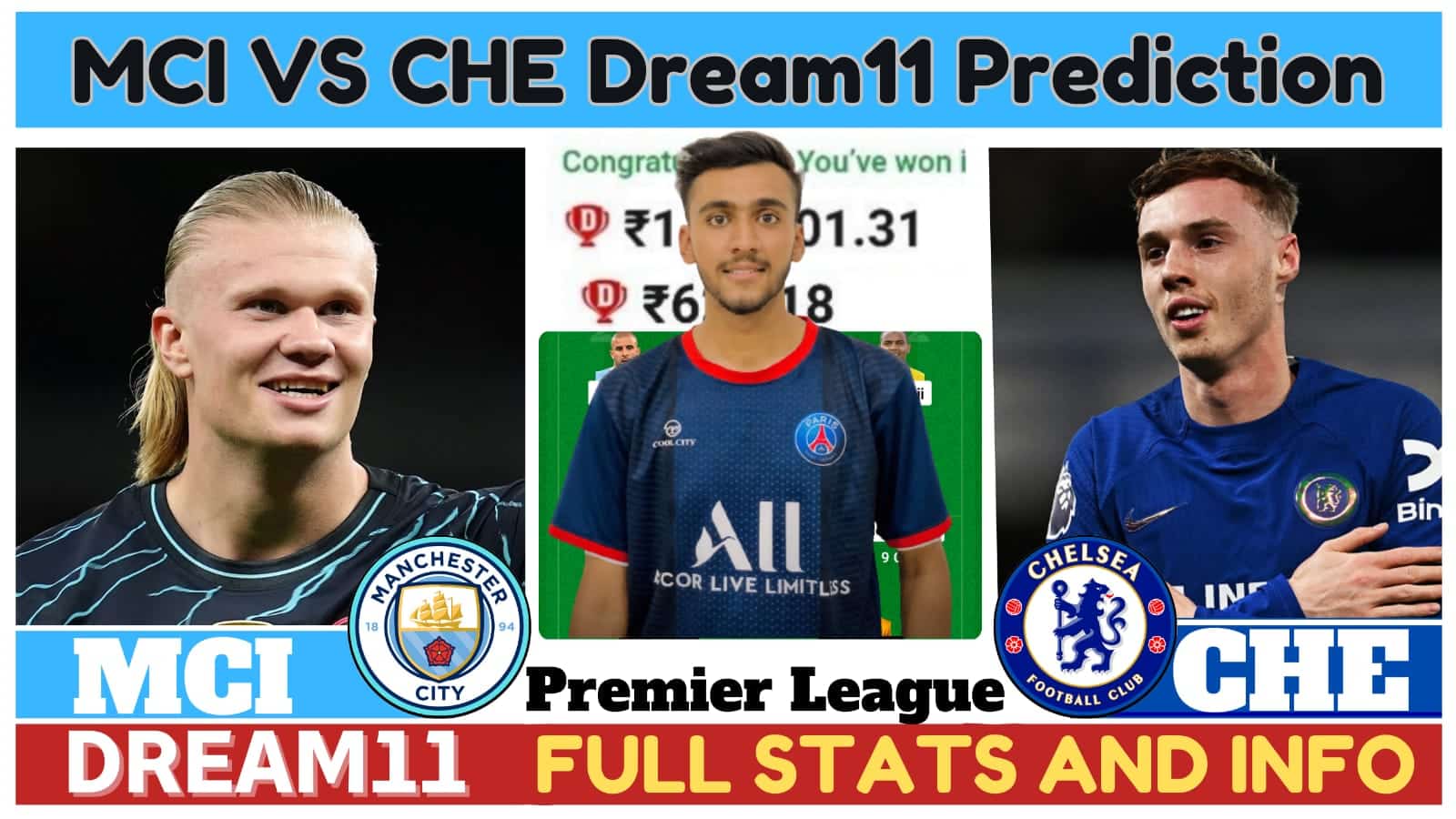 MCI VS CHE Dream11 Prediction| MCI VS CHE Dream11 Team