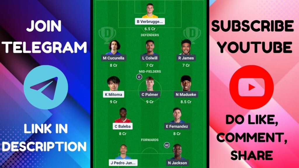 BHA VS CHE Dream11 Prediction| BHA VS CHE Dream11 Team|