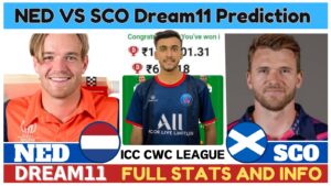 NED vs SCO Dream11 Prediction, Pitch Report, Head To Head, NED vs SCO Dream11 Team