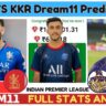 RCB vs KKR Dream11 Prediction, Pitch Report, Head To Head, RCB vs KKR Dream11 Team