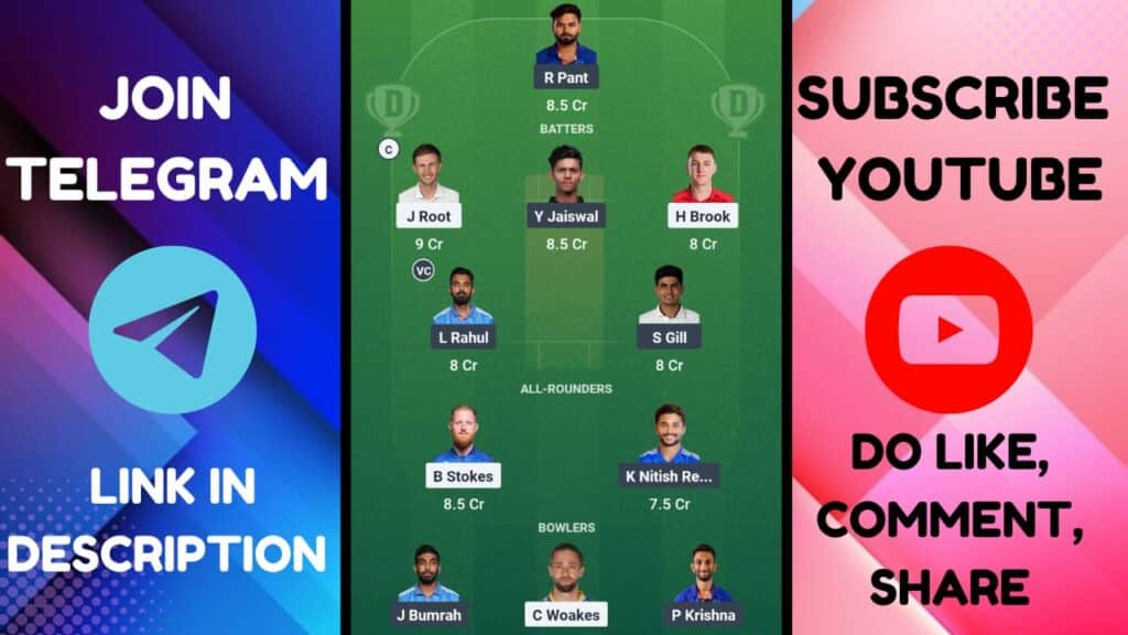 ENG vs IND Dream11 Prediction, Pitch Report, 1st Test Match ENG vs IND Dream11 Team