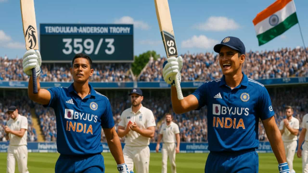 359/3 on Day 1! The Jaiswal-Gill Show That Has England Worried in Tendulkar-Anderson Trophy