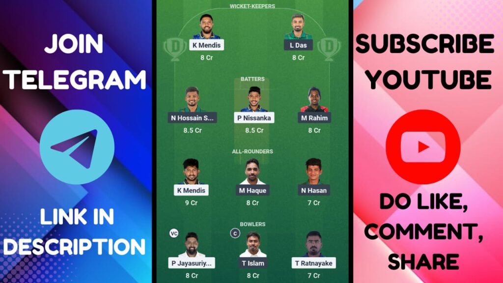SL vs BAN Dream11 Prediction 2nd Test, Pitch Report, Head To Head, SL vs BAN Dream11 Team