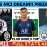 JUV vs MCI Dream11 Prediction, Juventus vs Man City Dream11 Prediction, Club World Cup Match