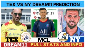 TEX vs NY Dream11 Prediction, Pitch Report, TEX vs NY Dream11 Team