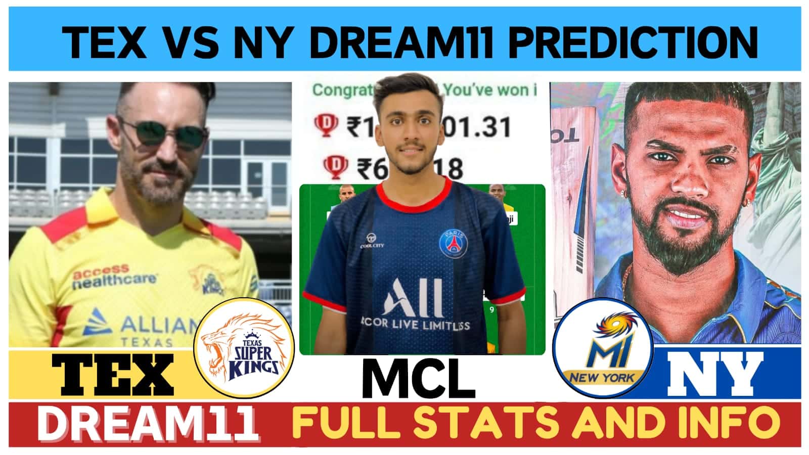 TEX vs NY Dream11 Prediction, Pitch Report, TEX vs NY Dream11 Team