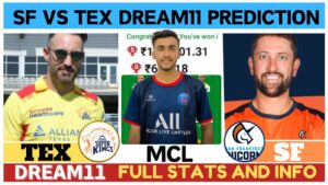 SF vs TEX Dream11 Prediction, Pitch Report, Head To Head, SF vs TEX Dream11 Team