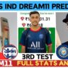 ENG vs IND 3rd Test Dream11 Prediction, Pitch Report, Head To Head, England vs India Dream11 Prediction