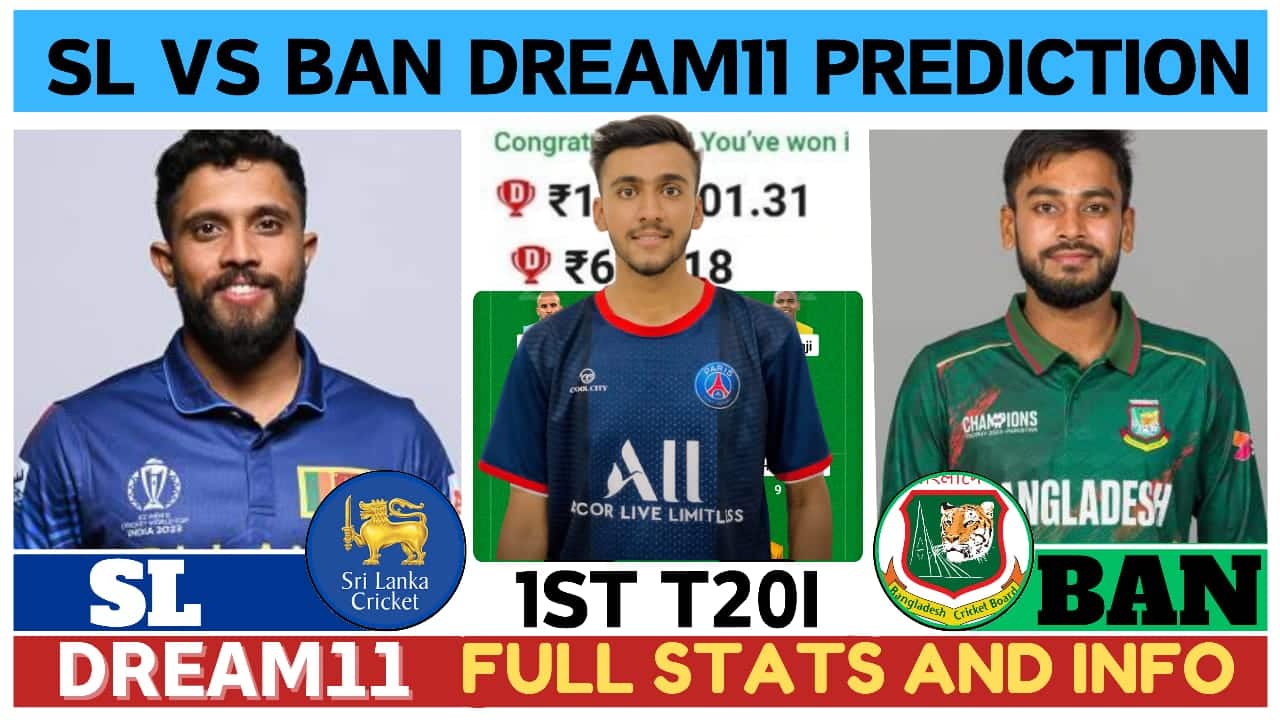 SL vs BAN 1st T20I Dream11 Prediction, Pitch Report, Head To Head, SL vs BAN Dream11 Team