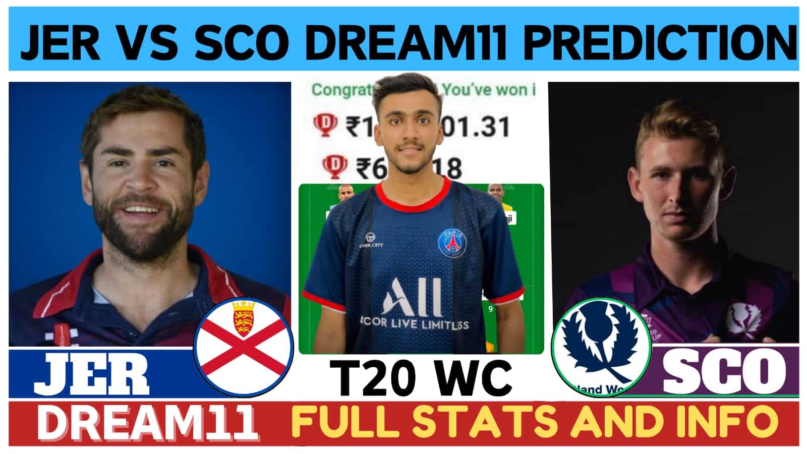 JER vs SCO Dream11 Prediction, Pitch Report, Jersey vs Scotland Dream11 Prediction