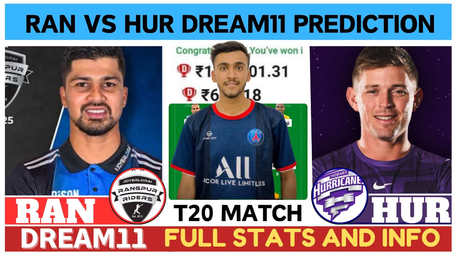RAN vs HUR Dream11 Prediction, Pitch Report, RAN vs HUR Dream11 Team