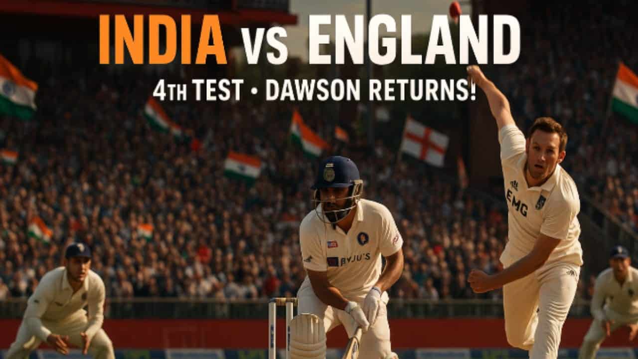 England Recalls Liam Dawson for India vs England 4th Test