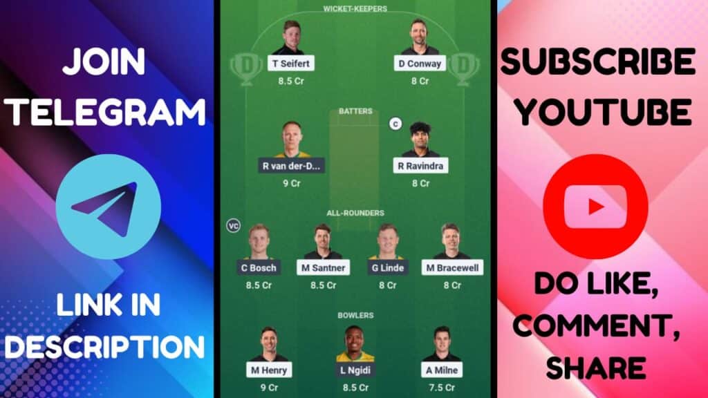 NZ vs SA Dream11 Prediction, Pitch Report, NZ vs SA Dream11 Team